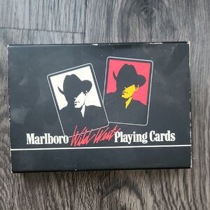 Marlboro Cowboy Playing Cards - Black and Red NWT